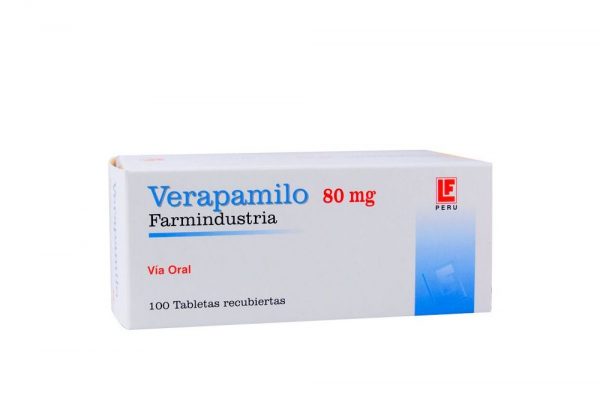 Verapamilo 80mg cjax 100