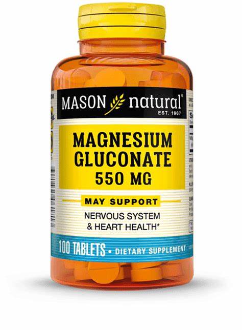 Mason Natural Gluconato de Magnesio 550 MG x 100 tabletas