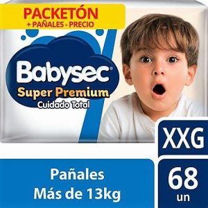 Pañales Babysec Super Premium XXG - Paquete 68 UN