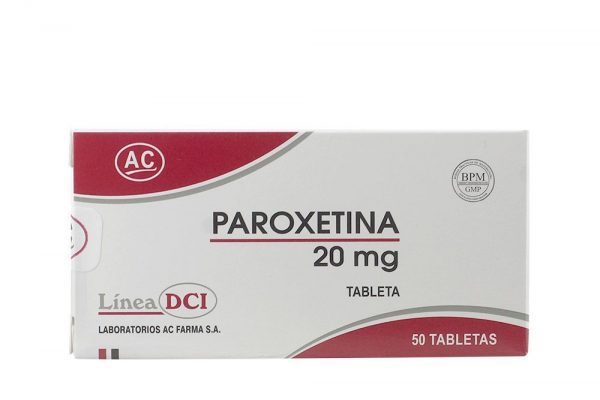 Paroxetina 20 mg Caja por 50 Tabletas