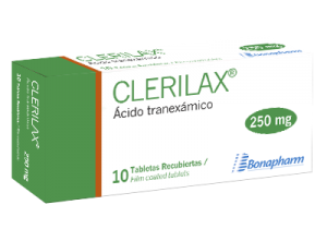 CLERILAX 250MG TAB RECU CJAX10 acido tranexamico