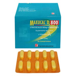 Maxucal D 800 Comprimidos cjax60 citrato de calcio+vit D